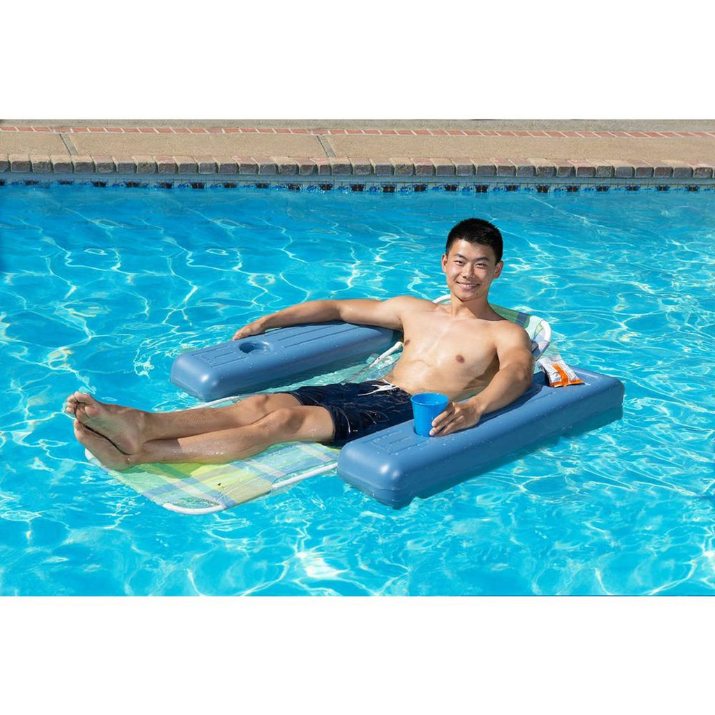 Caribbean Plaid Swimming Pool Lounge Float E496859