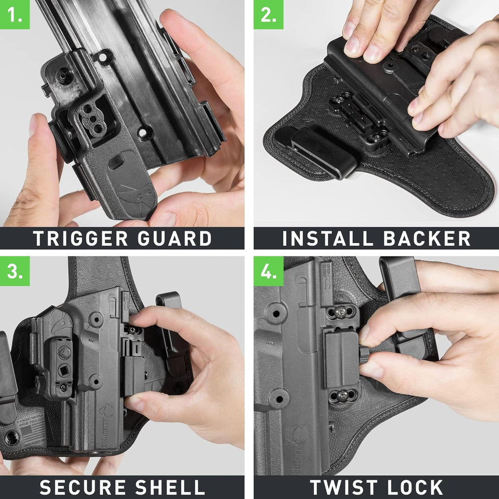 4 in 1 Holster - IWB, Appendix, OWB Paddle, OWB Belt Slide - Right Hand Draw G851503