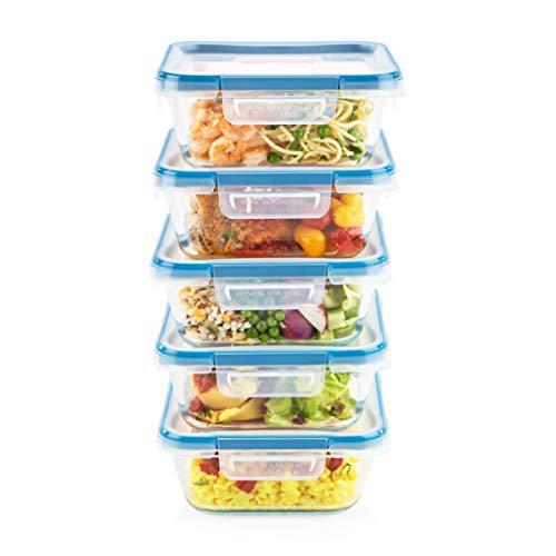 24-Pc Glass Food Storage Container Set with Plastic Lids, BPA-Free J9926