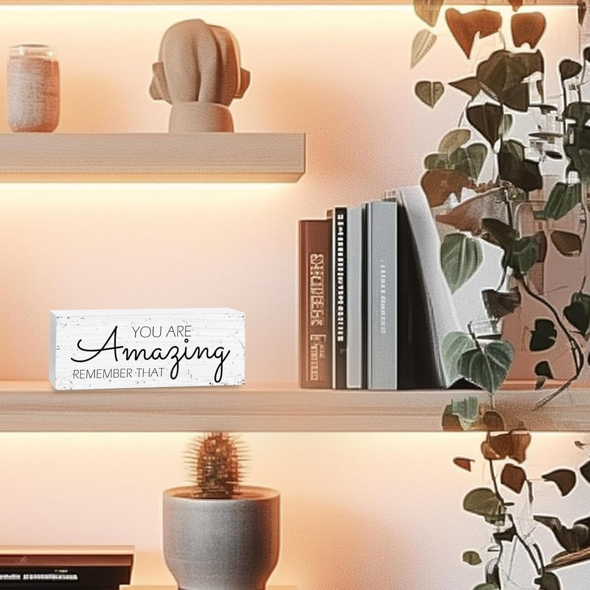 Wooden Sign 8x3x0.6 Inches W32240