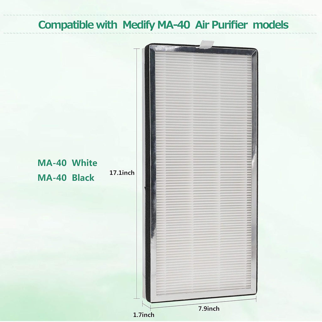 2 Pack H13 True HEPA Replacement Filter with Activated Carbon Filter Z121