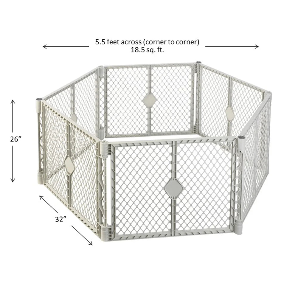 Gray Plastic Baby Play Yard E4864