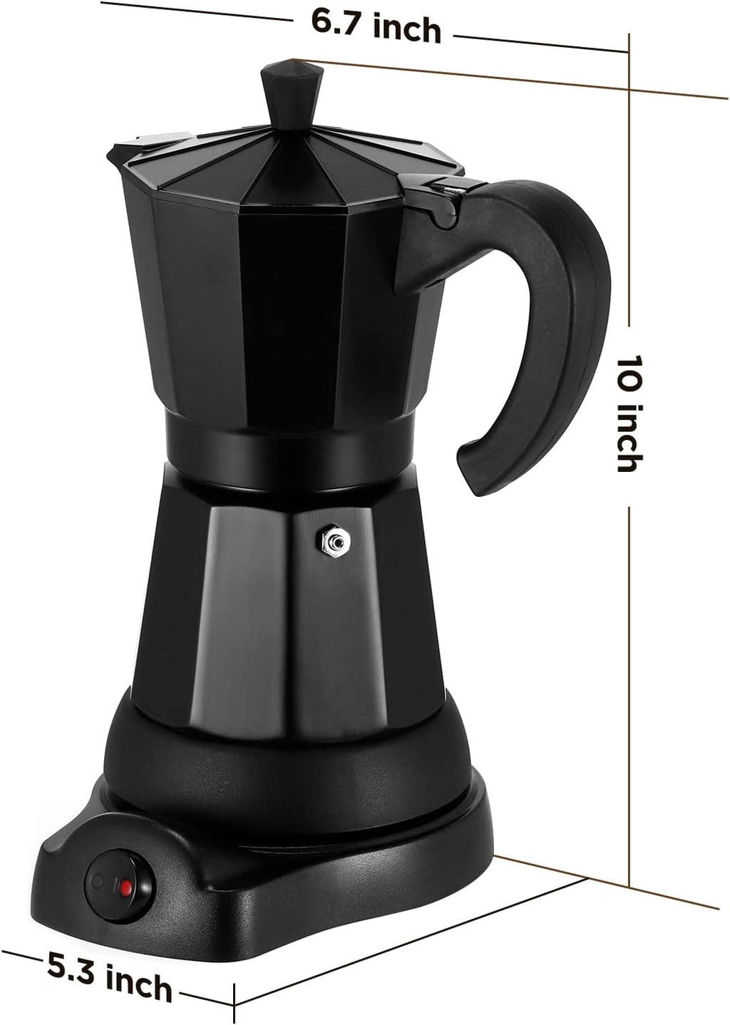 6 Cup Aluminum Electric Mocha Pot G983981