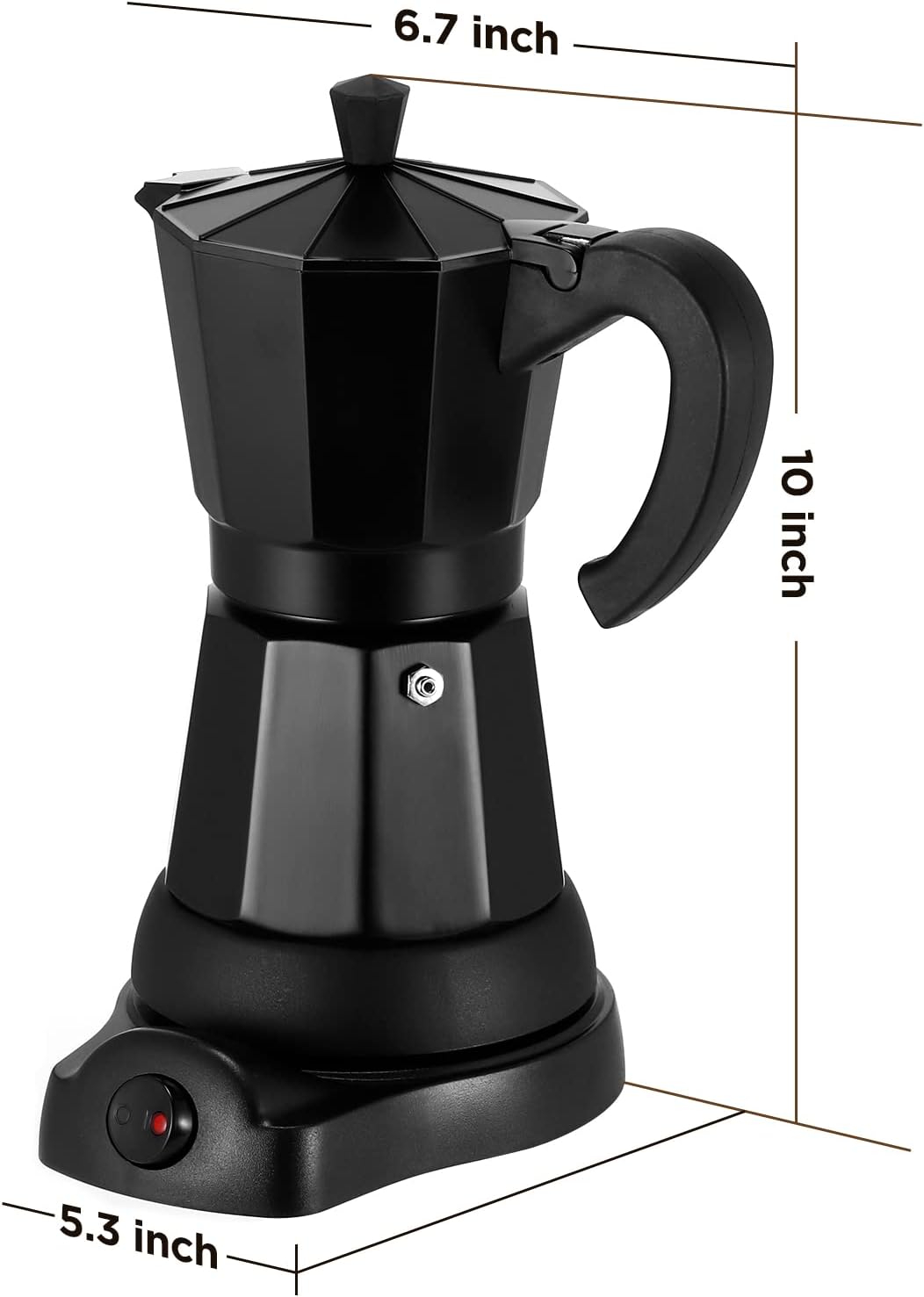 6 Cup Aluminum Electric Mocha Pot G983981