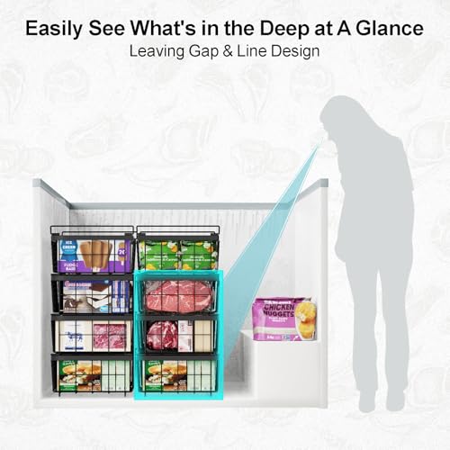 Black 2 Pack Expandable Freezer Organizer Bins P90767