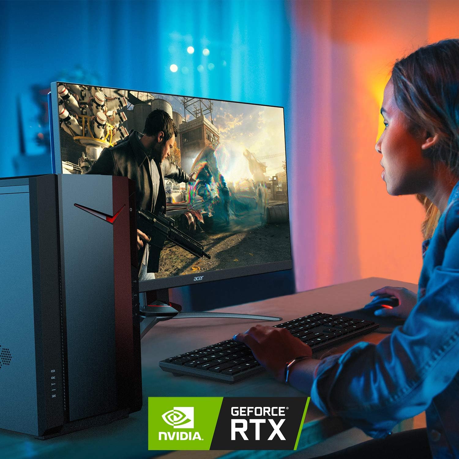 Gaming Desktop 12th Gen Intel Core i5-12400F NVIDIA GeForce RTX 3060 16GB DDR4 512GB SSD 1TB HDD Windows 11 Home L34504