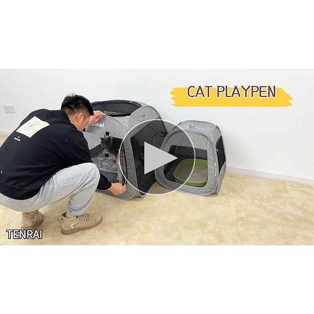 Portable Cat Playpen, Foldable Pet Tent U7894