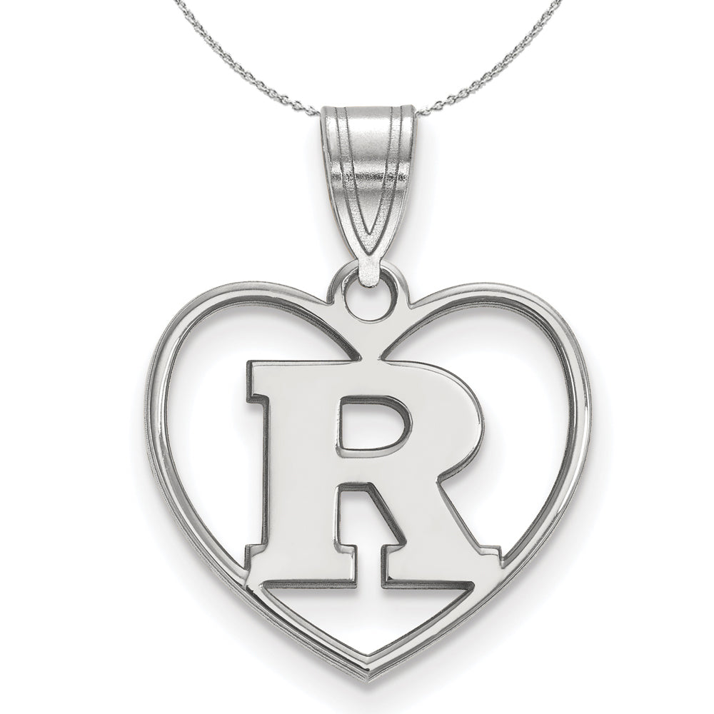 Sterling Silver Initial R Heart Necklace - 24 Inch E791216