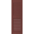 15 in. x 38 in. Real Wood Louvered Shutters Pair A4165
