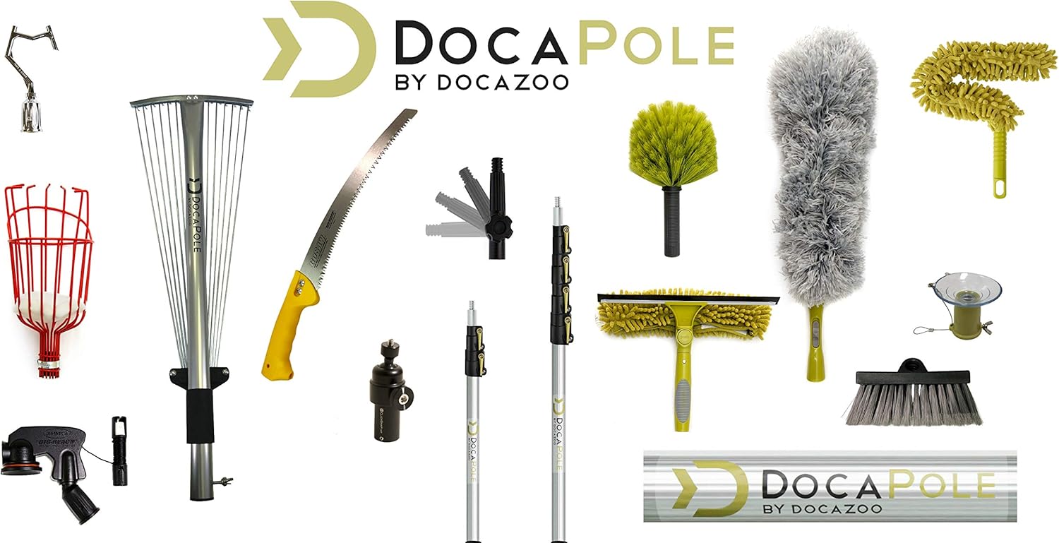 6-24 Foot Telescopic Cleaning Brush with Hard Bristle Brush, Pack of 2 D620200