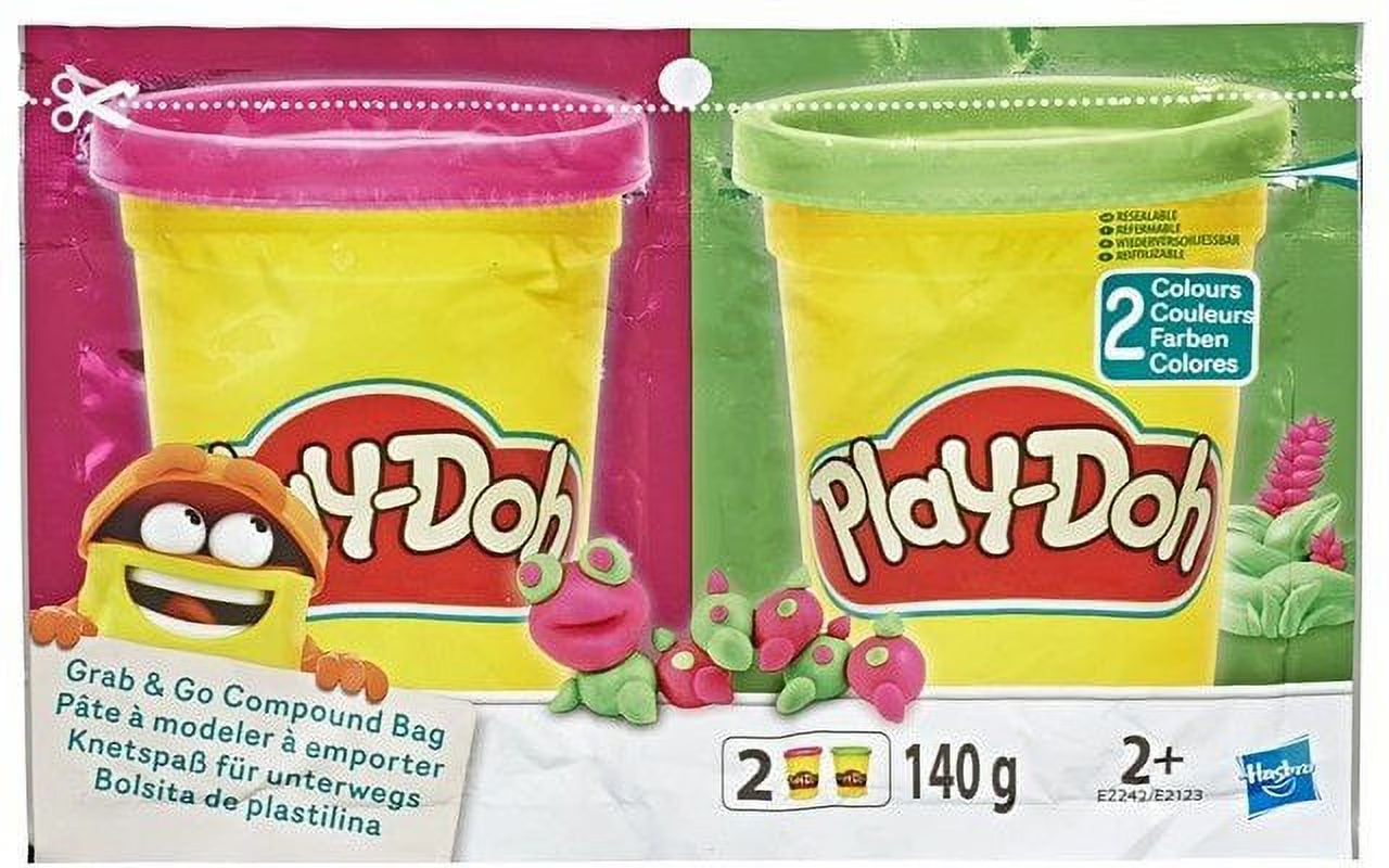 Play-Doh Compound Bag - 2 Colors Pink & Green 5oz T420344