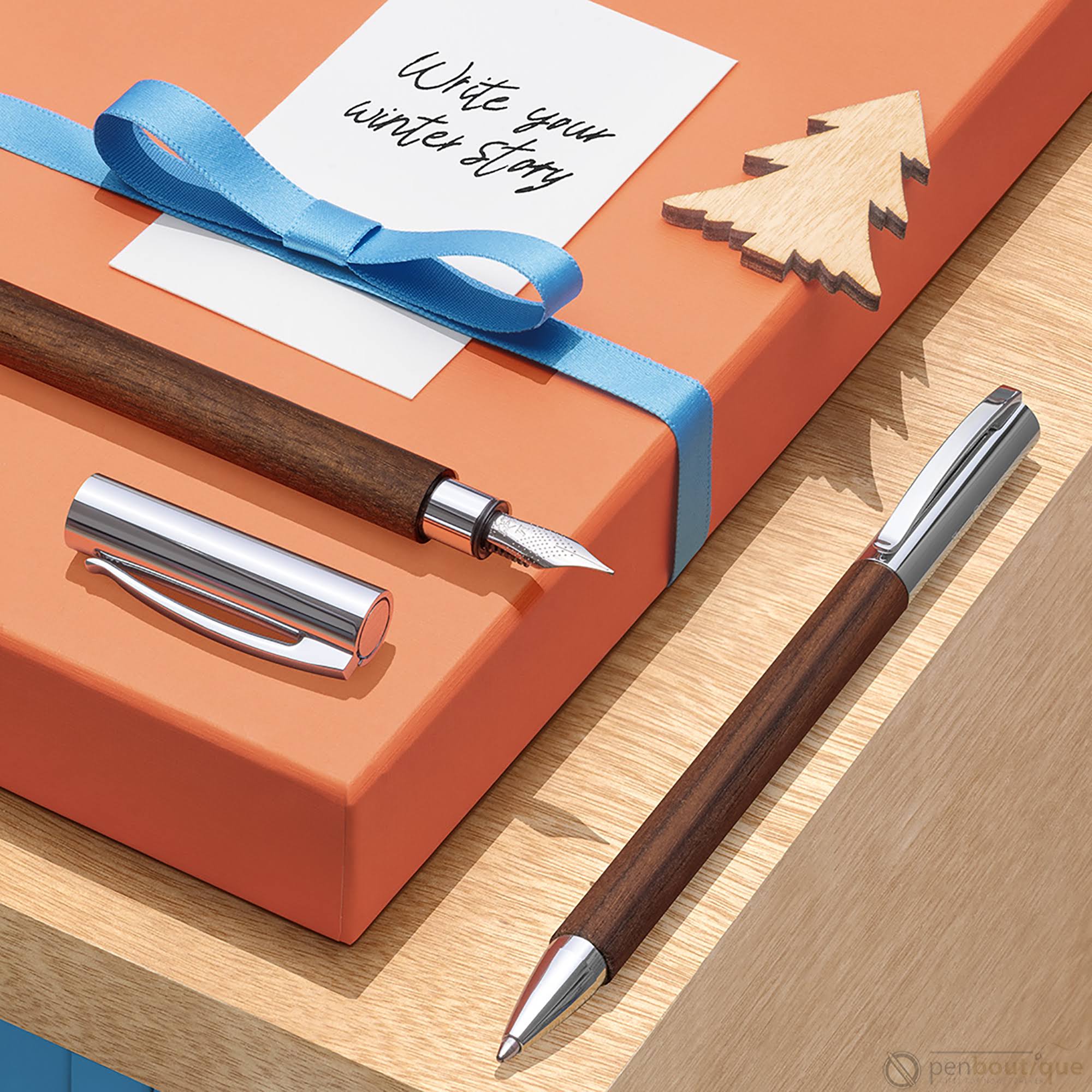 Walnut Wood Extra Fine Fountain Pen B9949