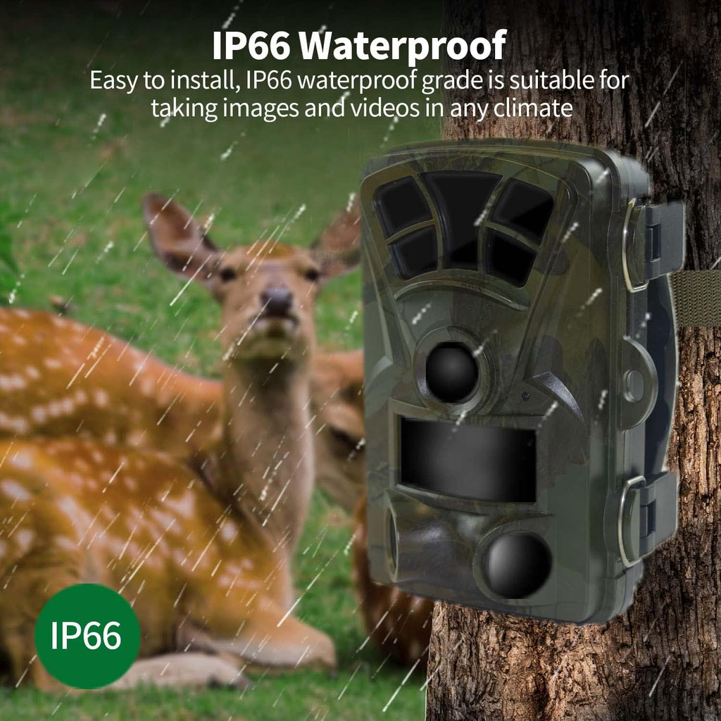 2.4" LCD 32MP 4K IP66 Waterproof Deer Camera, Pack of 2 Z10029