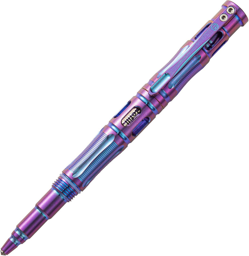 Titanium Self Defense Pen with Glass Breaker, Purple Blue, Pack of 2 H80914