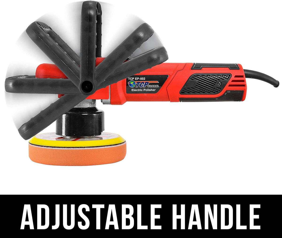 6 Pad Random Orbit Dual-Action Polisher with Waffle Foam & Wool Buffing Kit C23900