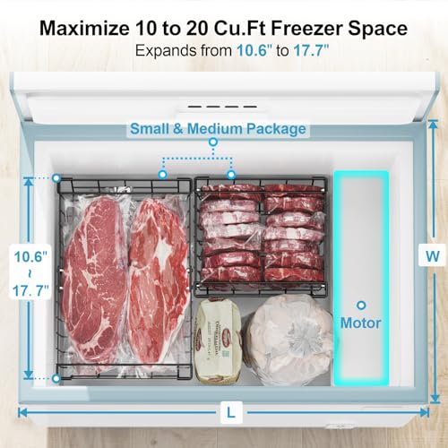 Black 2 Pack Expandable Freezer Organizer Bins P90767