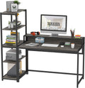 47 Inch Computer Desk with 5 Tier Shelves and Storage I9184