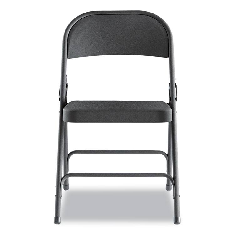 Graphite Steel Folding Chair, 4/Carton M1508