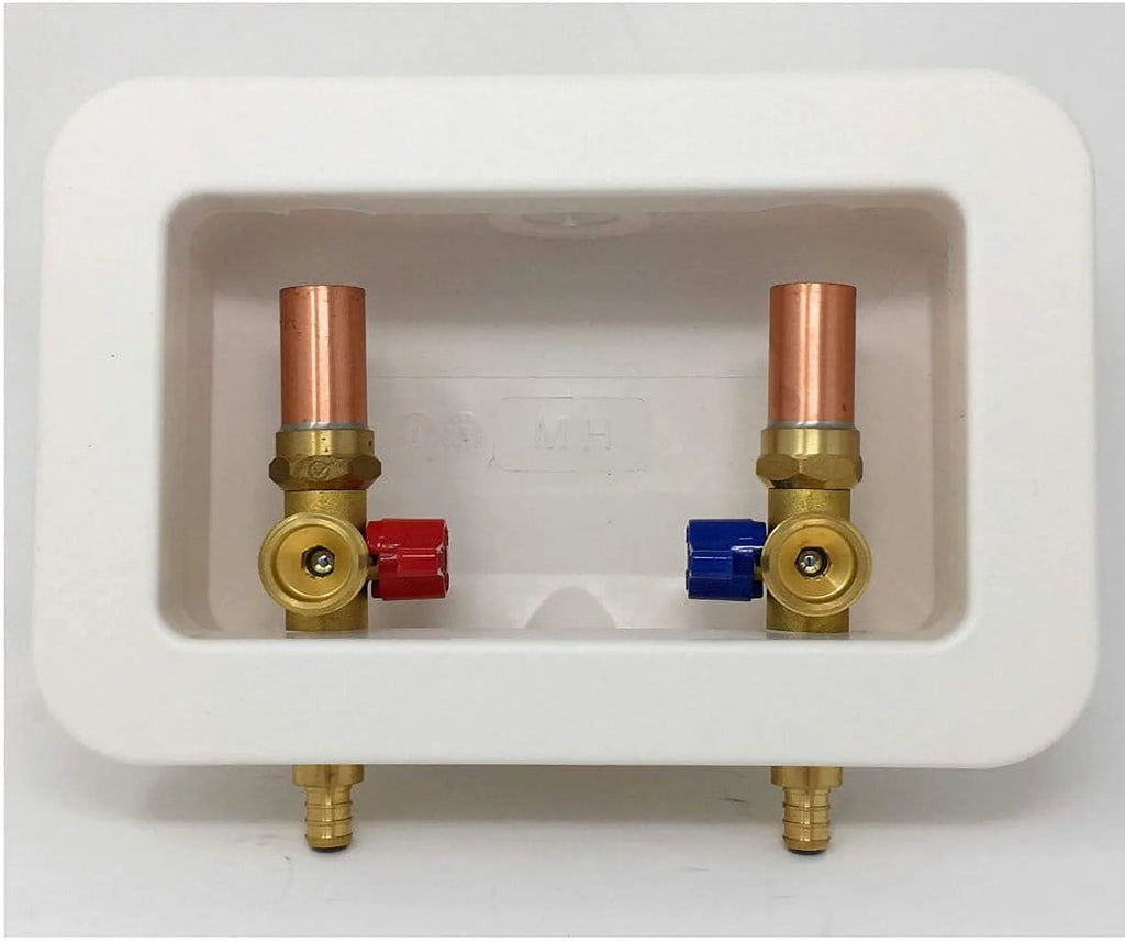 1/2" PEX x 3/4" MHT Washing Machines Assembly Kit with Copper Risers P225