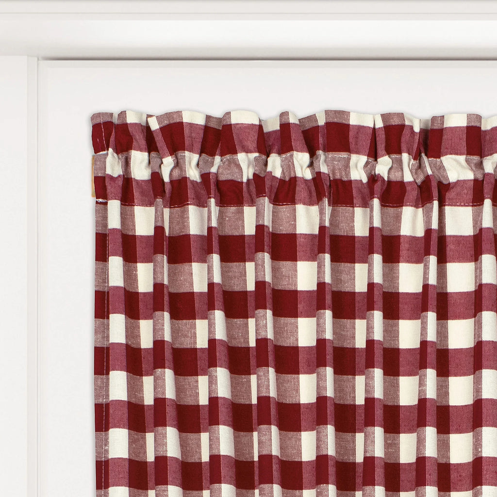 Burgundy French Door Curtain, 54" W x 72" L Single Panel A47200