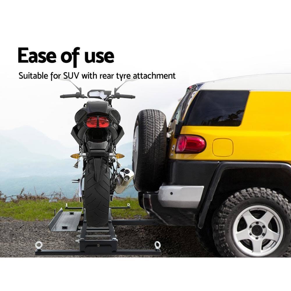 Motorcycle Carrier 2 Arms Rack Ramp Hitch Towbar X283927