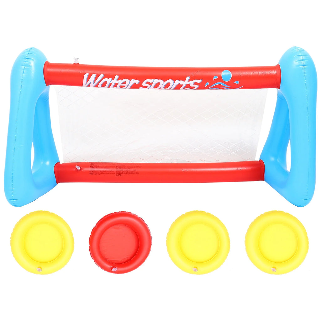 Inflatable Pool Float Set with Volleyball Net and Volleyballs I8457