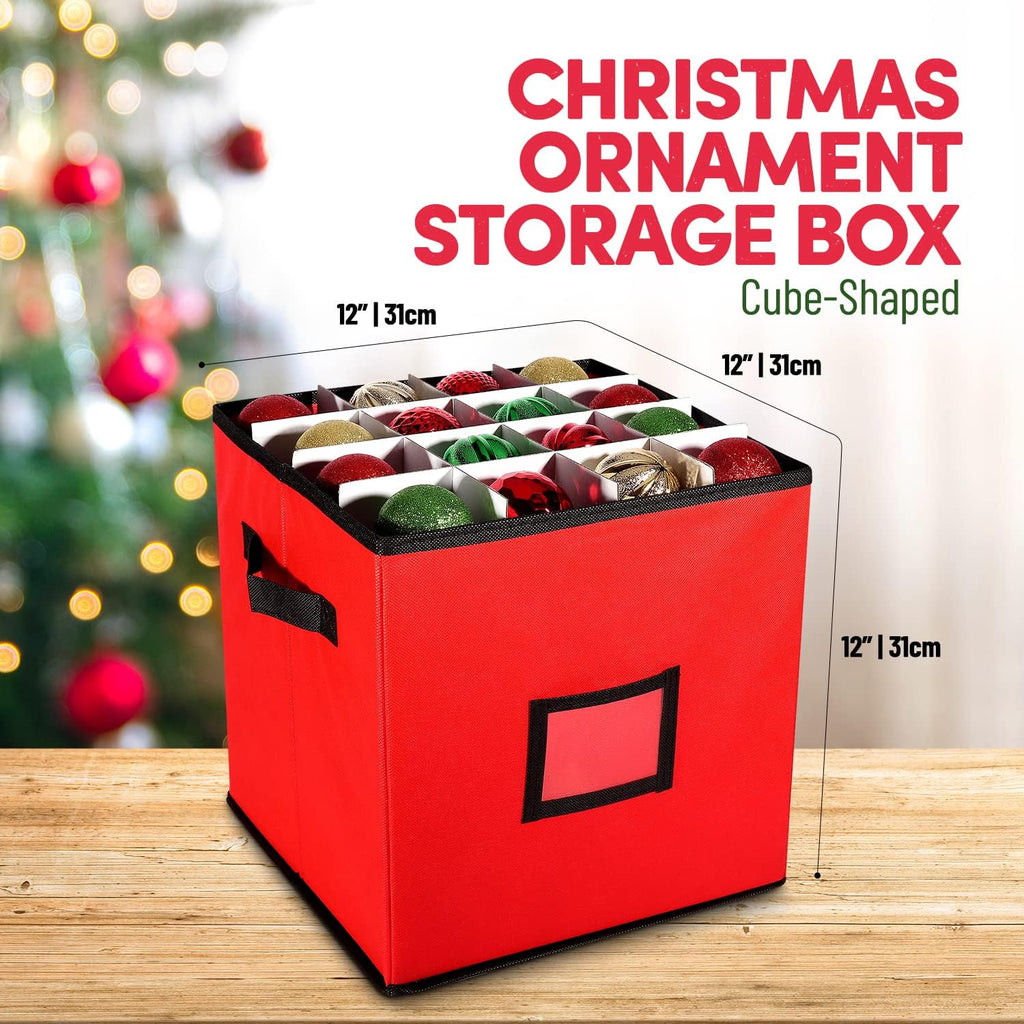 4-Layer Polyester Ornament Storage Box F894579