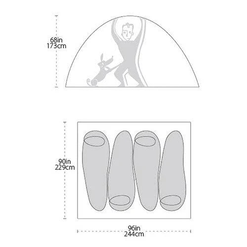 Green 4 Person Tent C4766
