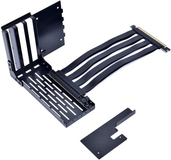 Black PCI-E x16 3.0 Extender Riser Cable 200mm with Bracket, Pack of 2 D482