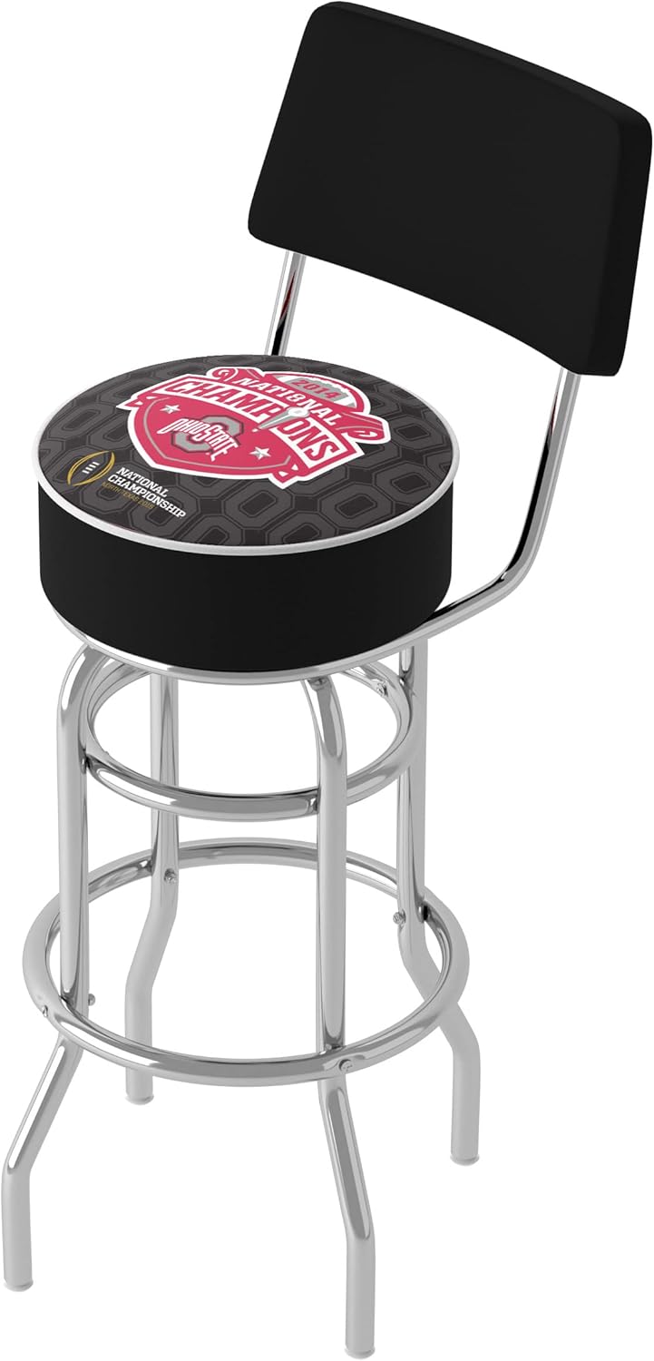 Black Swivel Bar Stool with Foam Padded Seat and Back Z83949