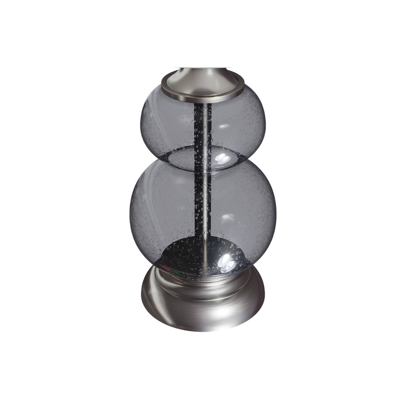Clear Seeded Glass Accent Lamp Set of 2 H587