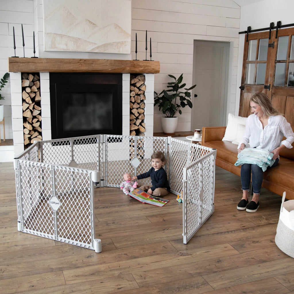 Gray Plastic Baby Play Yard E4864
