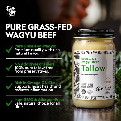 Wagyu Beef Tallow, 14oz Glass Jar R313320