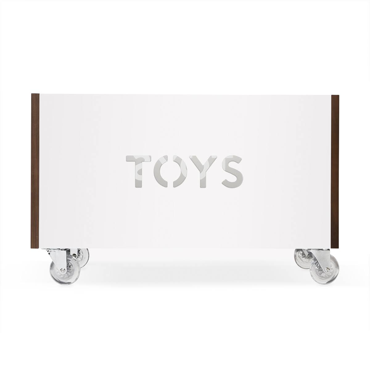Walnut / Red Toy Box Chest on Casters Y5007