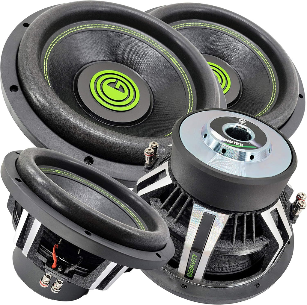 Pair of 12 Inch 6000 Watt Car Audio Subwoofer 4 Ohm DVC E340