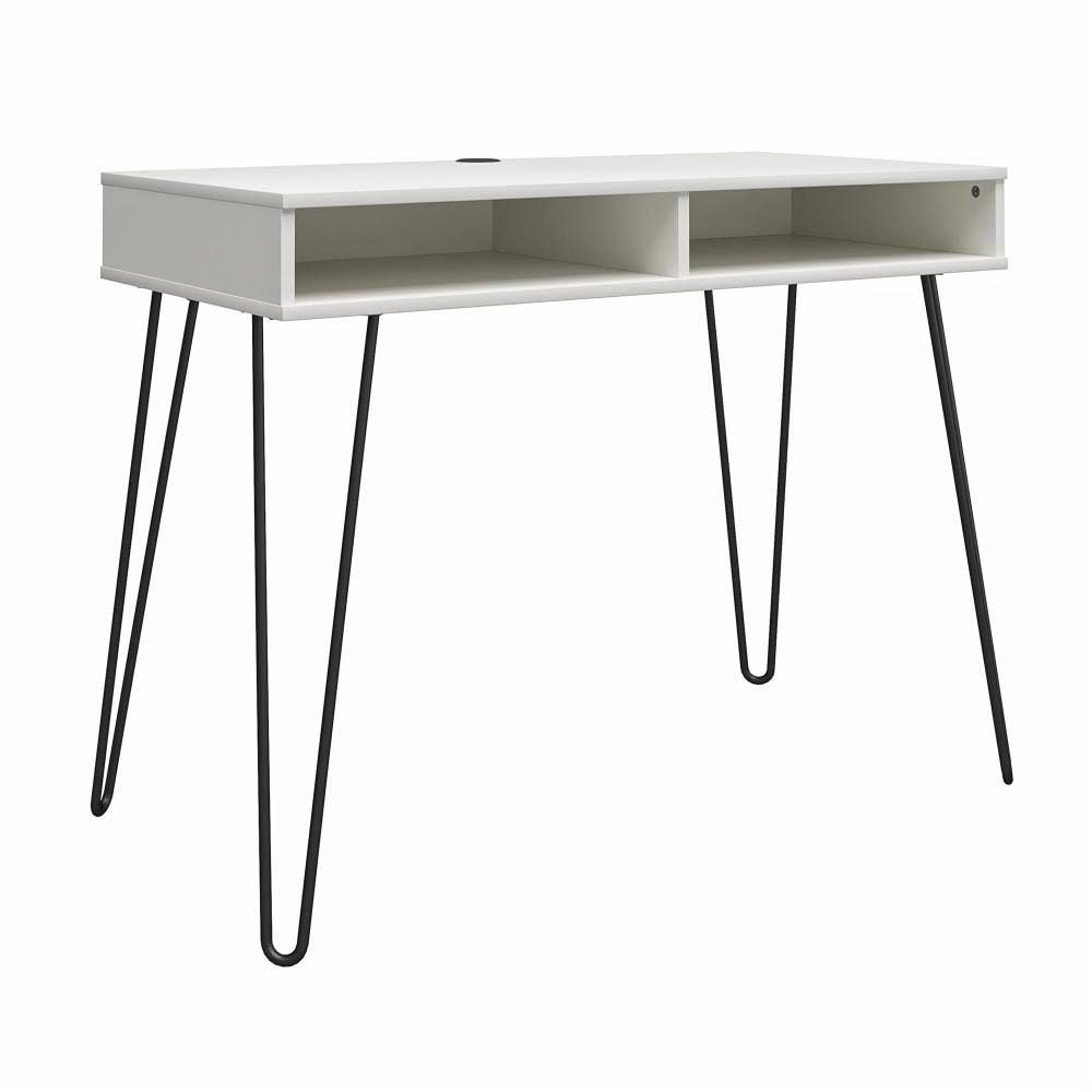 White Computer Desk with Storage T449033