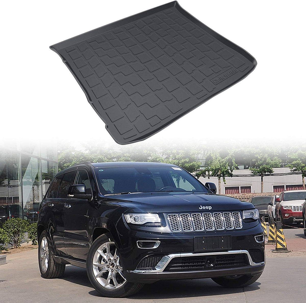 Black Rubber Trunk Mat Pack of 2 F71812