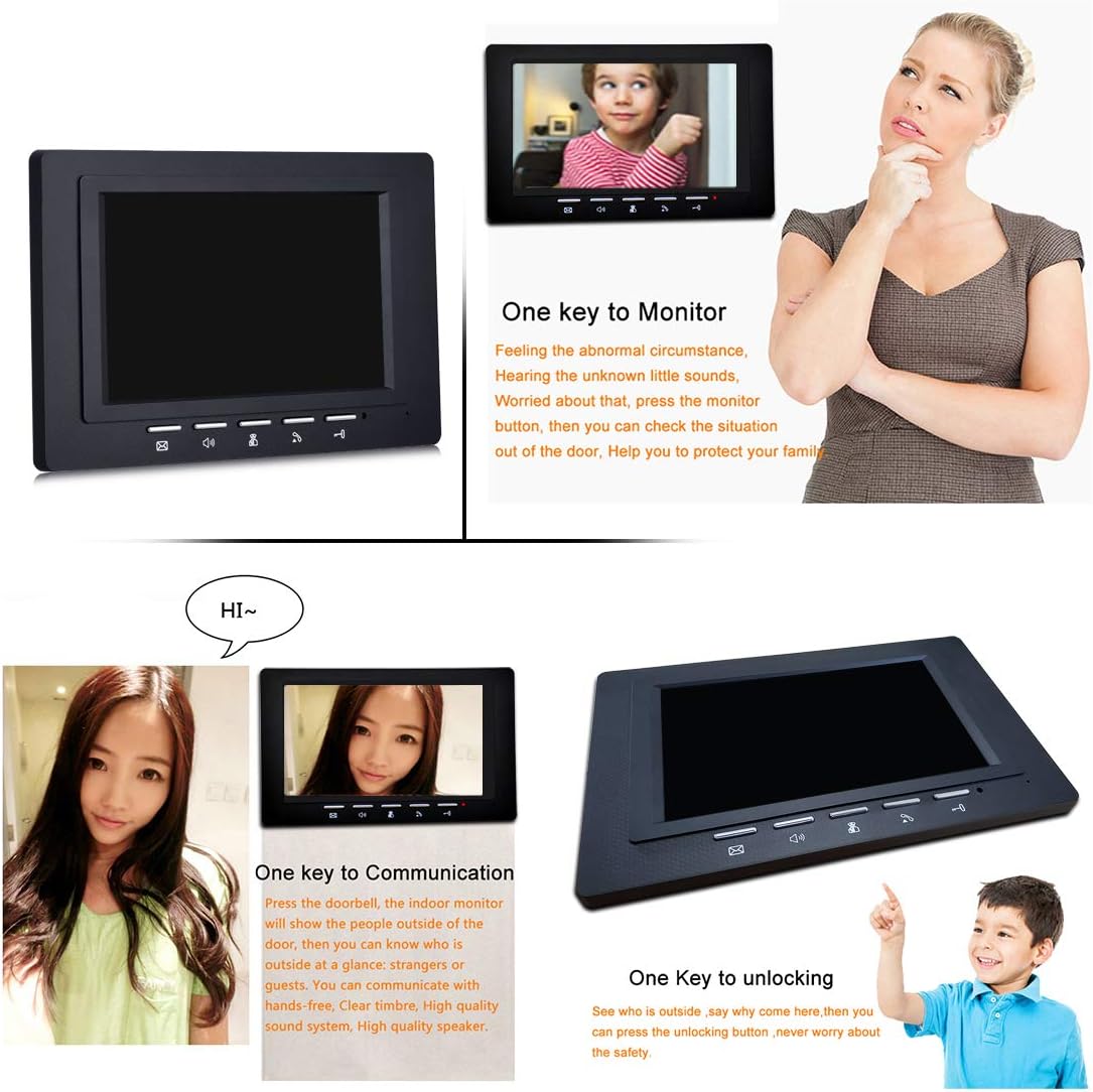 7 Inches Wired Video Door Phone System with IR Night Vision Camera V148761