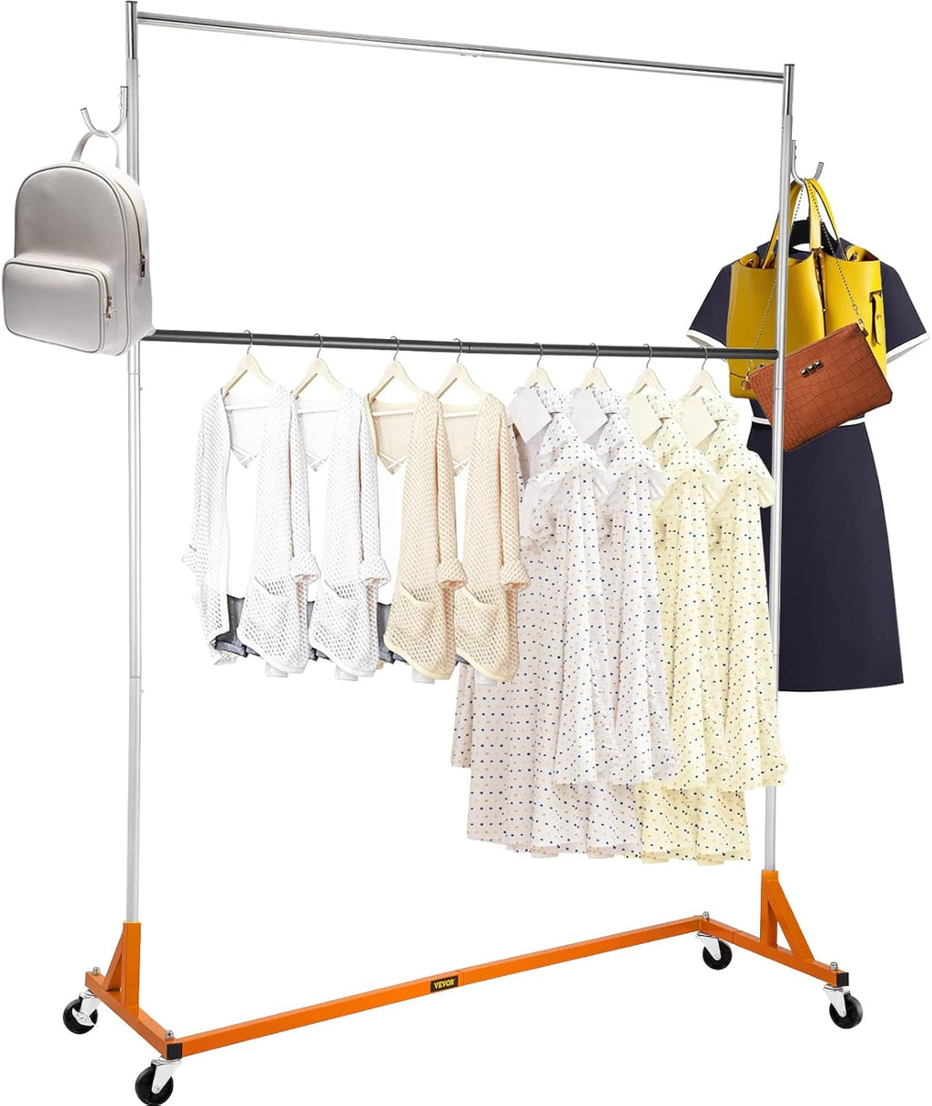 Z Base Garment Rack with Lockable Casters R832