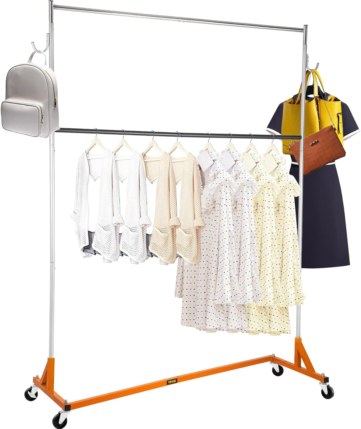 Z Base Garment Rack with Lockable Casters R832