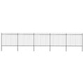 Black Steel Garden Fence with Spear Top D3699
