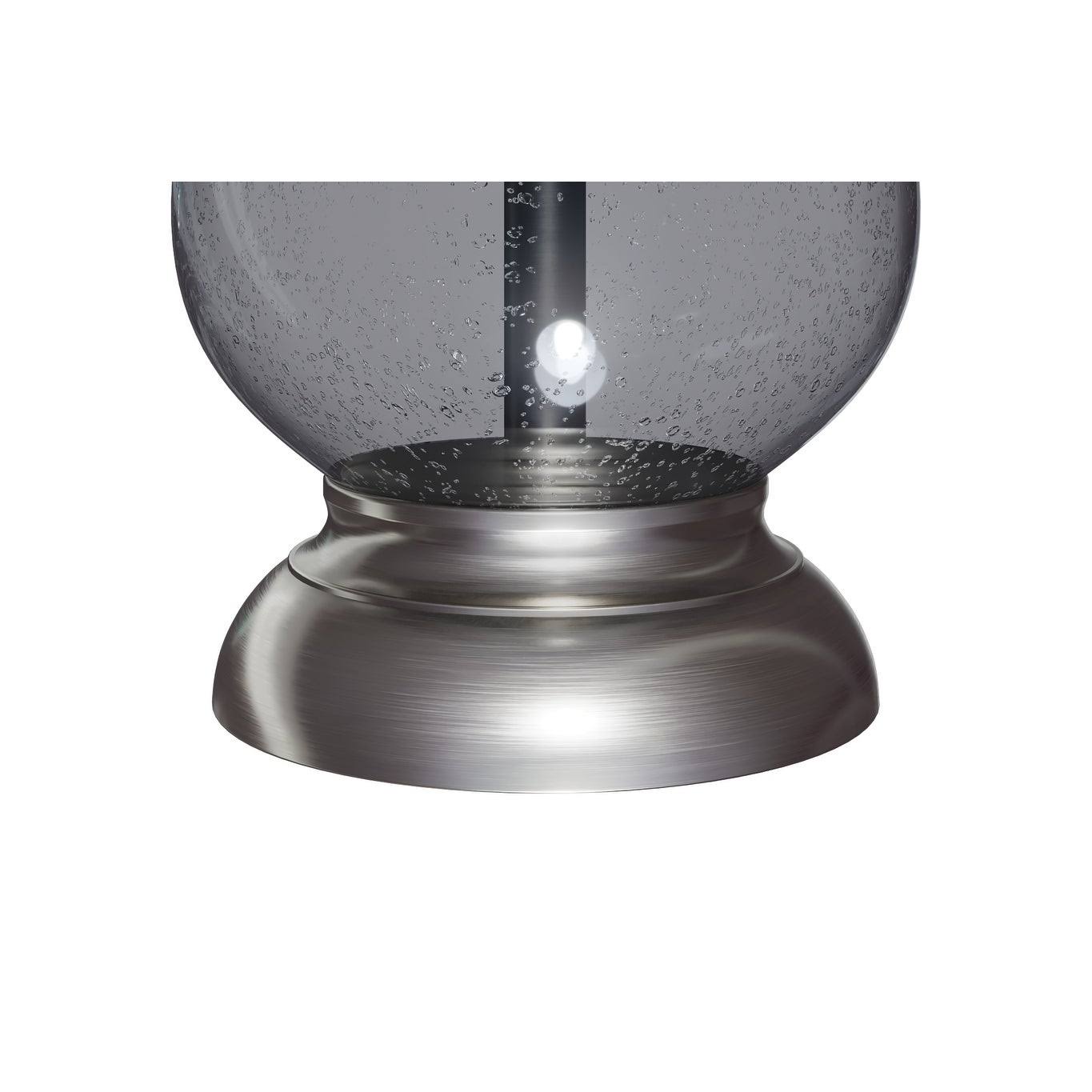 Clear Seeded Glass Accent Lamp Set of 2 H587