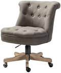 Grey Swivel Task Chair with Tufted Back J745412