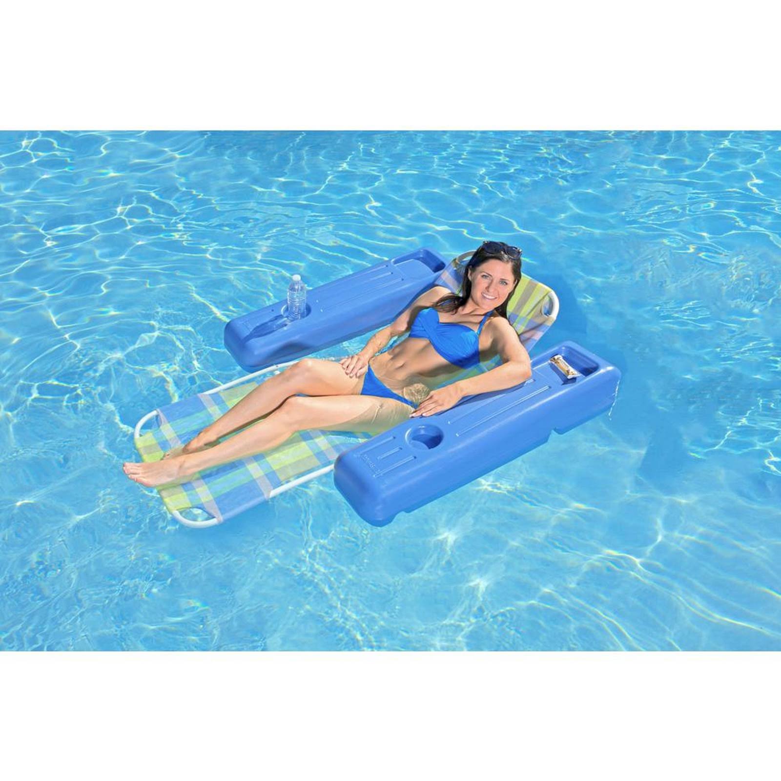 Caribbean Plaid Swimming Pool Lounge Float E496859