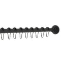 Matte Black Adjustable Shower Rod with Ring O789843