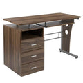 Rustic Walnut 3-Drawers Computer Desk N158