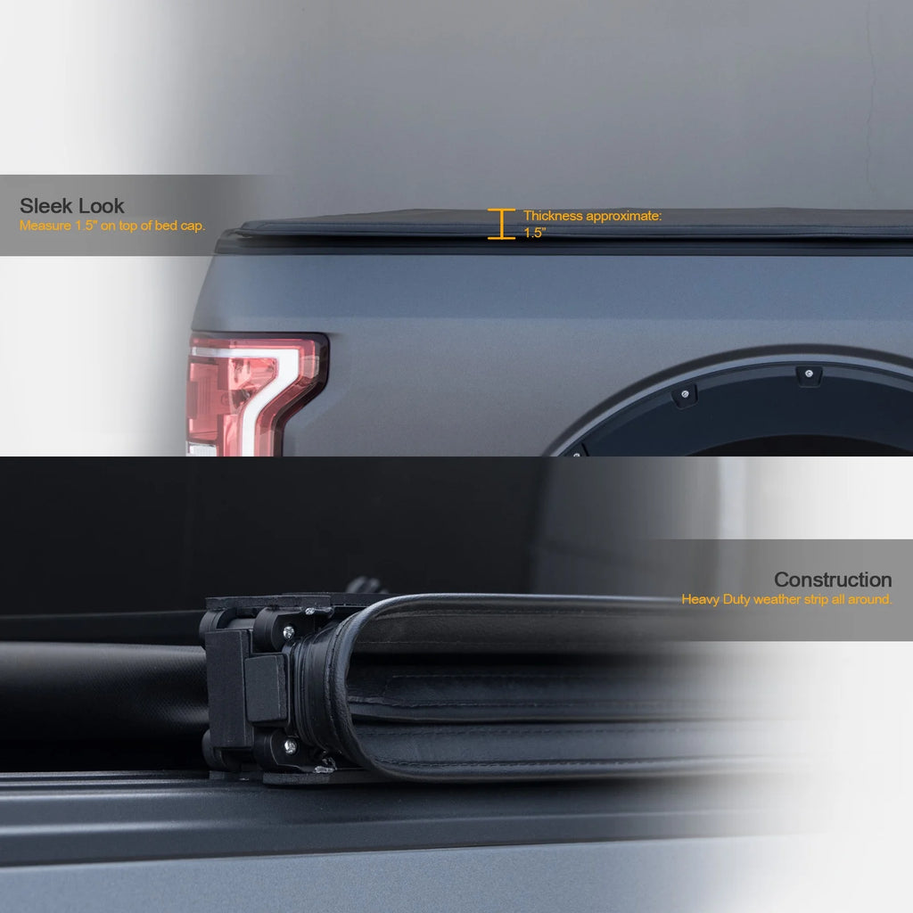 Soft Tri-Fold Tonneau Cover with Truck Bed LED Lights R91877