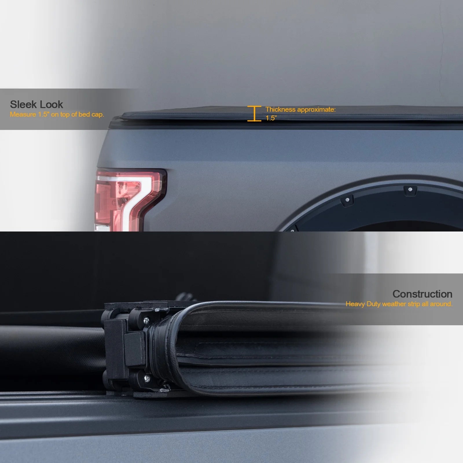 Soft Tri-Fold Tonneau Cover with Truck Bed LED Lights R91877