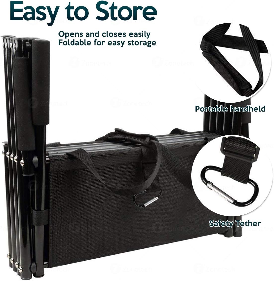 Foldable Step Stairs with Metal Frame N364