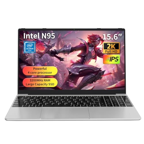 15.6" FHD Display Intel N95 Quad-Core 16GB RAM 512GB SSD RGB Keyboard Fingerprint Reader Windows 11 Pro Laptop F852281